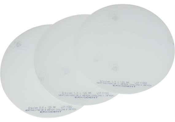 ERKOLEN Ø125mm transparent mit Isolierfolie - 0.6 mm (20 Stück)