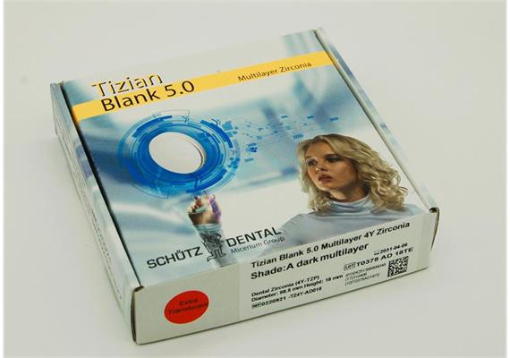 Tizian Blank 5.0 ML Extra Translucent A1-A3 18mm